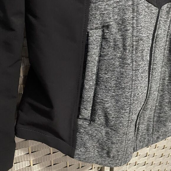 90 Degree By Reflex Hooded Running Jacket Women's M Gray Black Full Zip NEW - Picture 4 of 10
